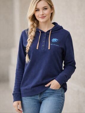 Kansas State KSU purple Pride knit hoodie by Champion NWT Sz M